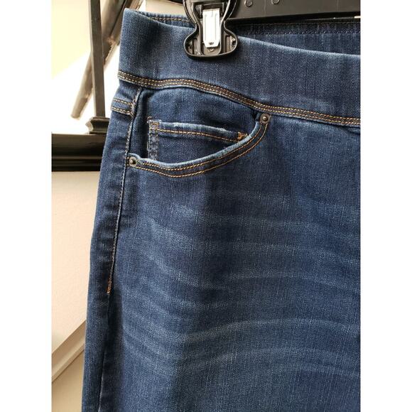 Terra & Sky Jeans Womens 14W Blue Denim Pockets High Rise Waistband Skinny Leg - Picture 4 of 8